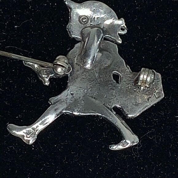 Sterling Silver Girl Brooch  - Picture 3 of 4